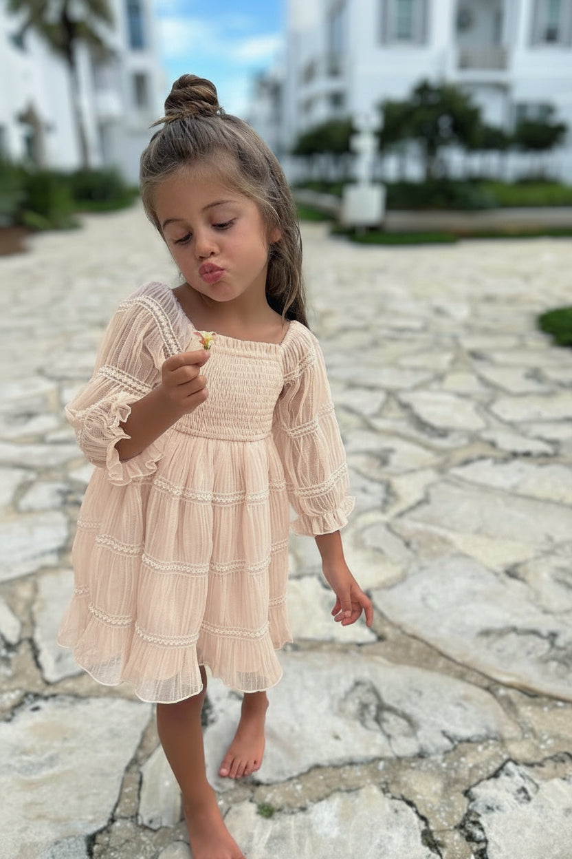 Karina Dress (soft pink chiffon) – INDIE BLUE
