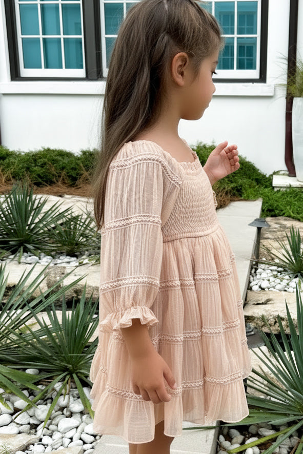 SS Girl's Dress Karina Dress (soft pink chiffon)