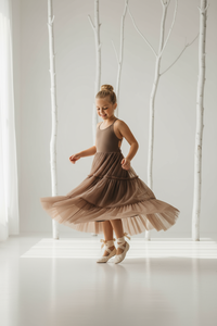 INDIE BLUE Dresses Wendy Dress (mocha tulle)