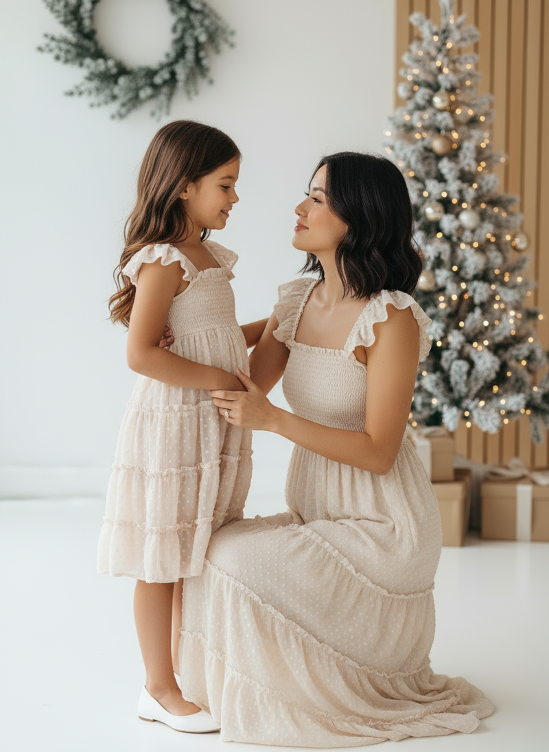 Original Model with Daughter - Kneeling