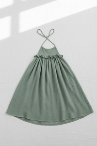 SS Girl's Dress Lucie Dress (soft teal muslin)
