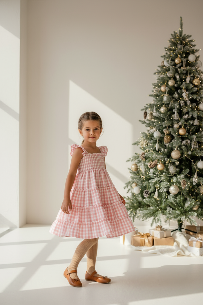 Pia Pink Gingham Dress - Closer with Grand Tree