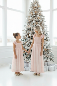 INDIE BLUE Dresses Marabella Dress (soft pink chiffon)