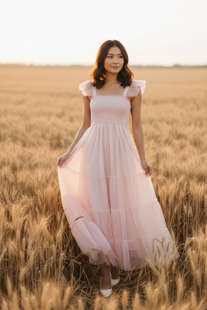 Women's Pia Dress (pretty pink tulle) L Women's Pia Dress (pretty pink tulle) L