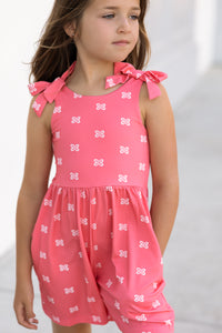 Rita Shortie Romper (pink butterfly)