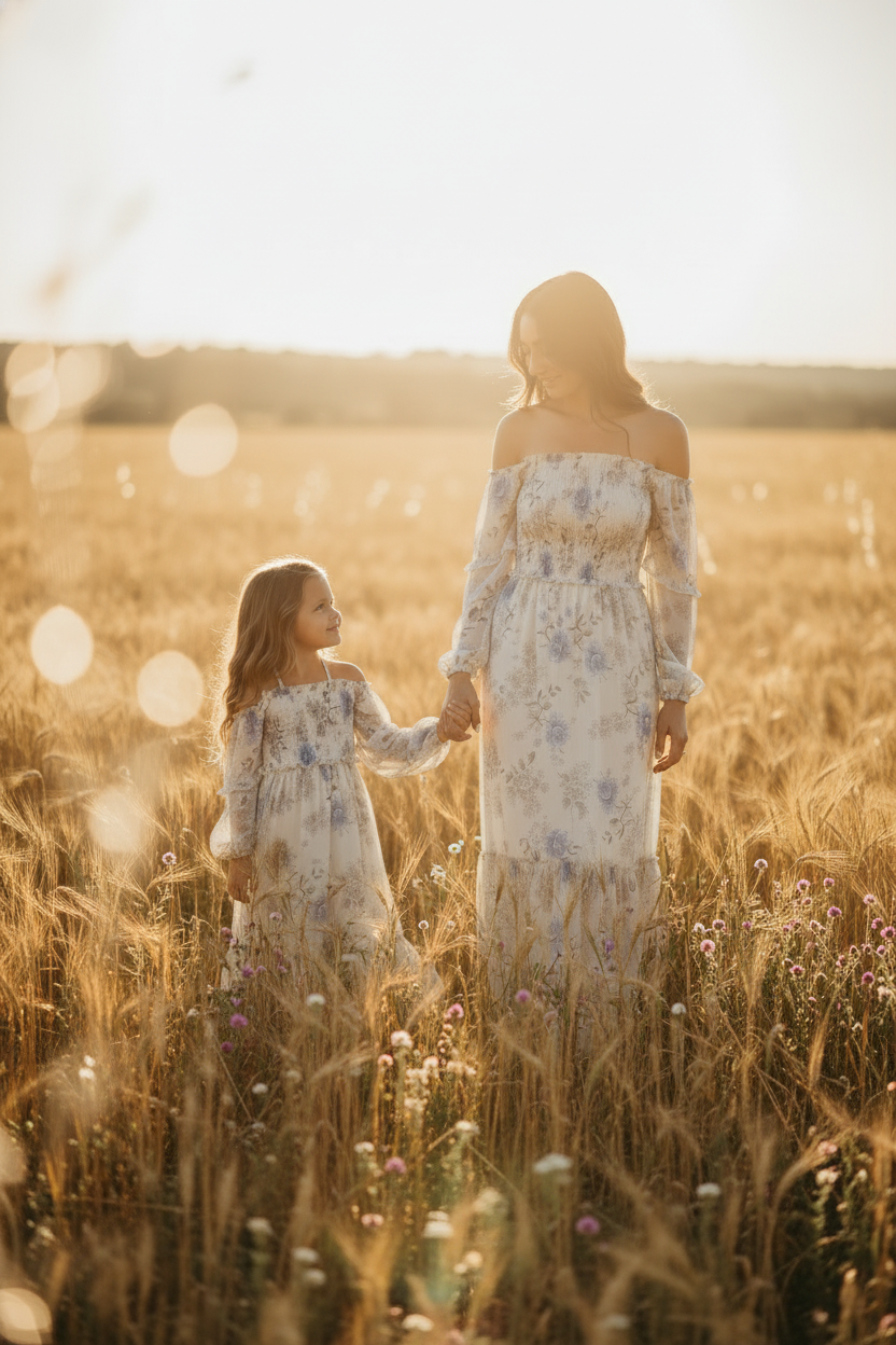 INDIE BLUE Women Women's Pippa Maxi (floral blue chiffon)