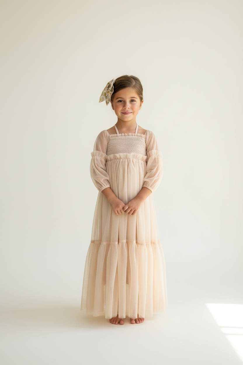 INDIE BLUE Dresses Pippa Maxi (natural tulle)