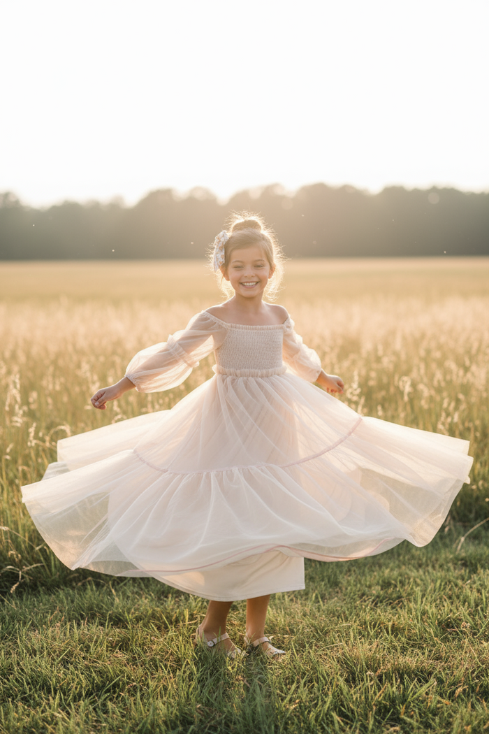 INDIE BLUE Dresses Pippa Maxi (natural tulle)