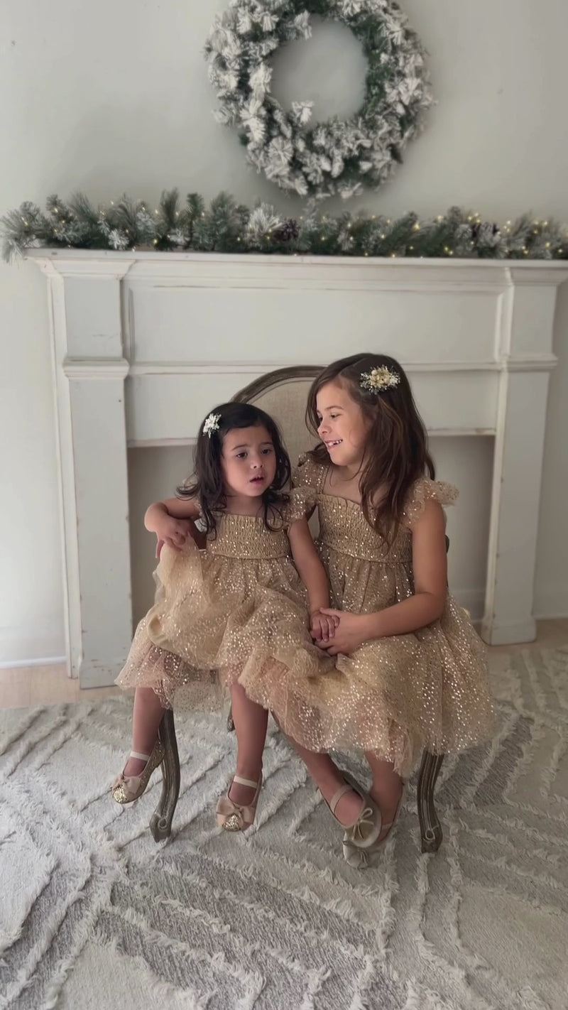 Juliet Dress (sequin gold tulle)