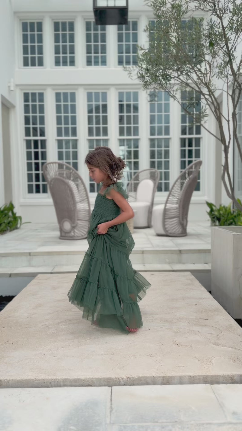 SS Girl's Dress Marabella Dress (forest tulle)