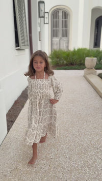 SS Girl's Dress Pippa Dress (mocha mist floral)