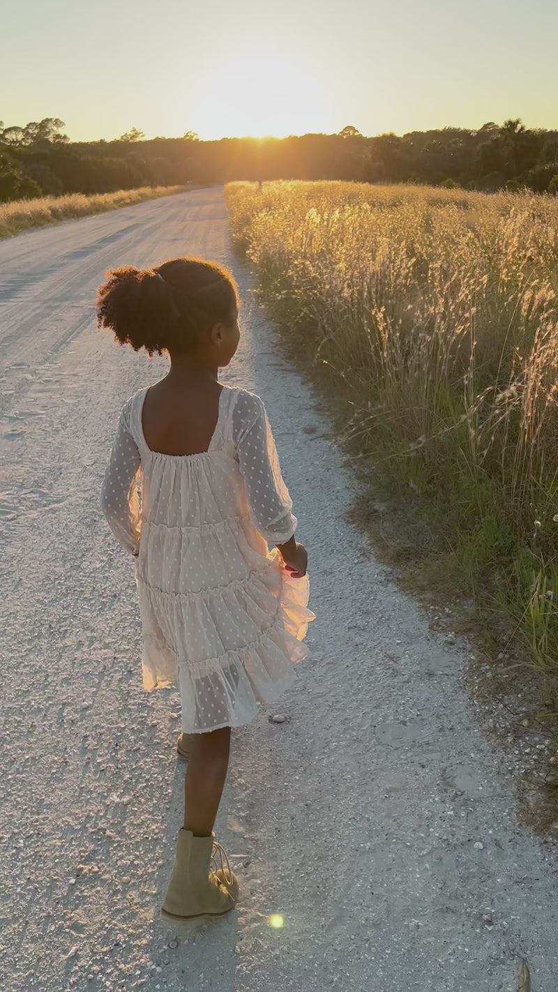 Nora Dress (natural swiss dot)