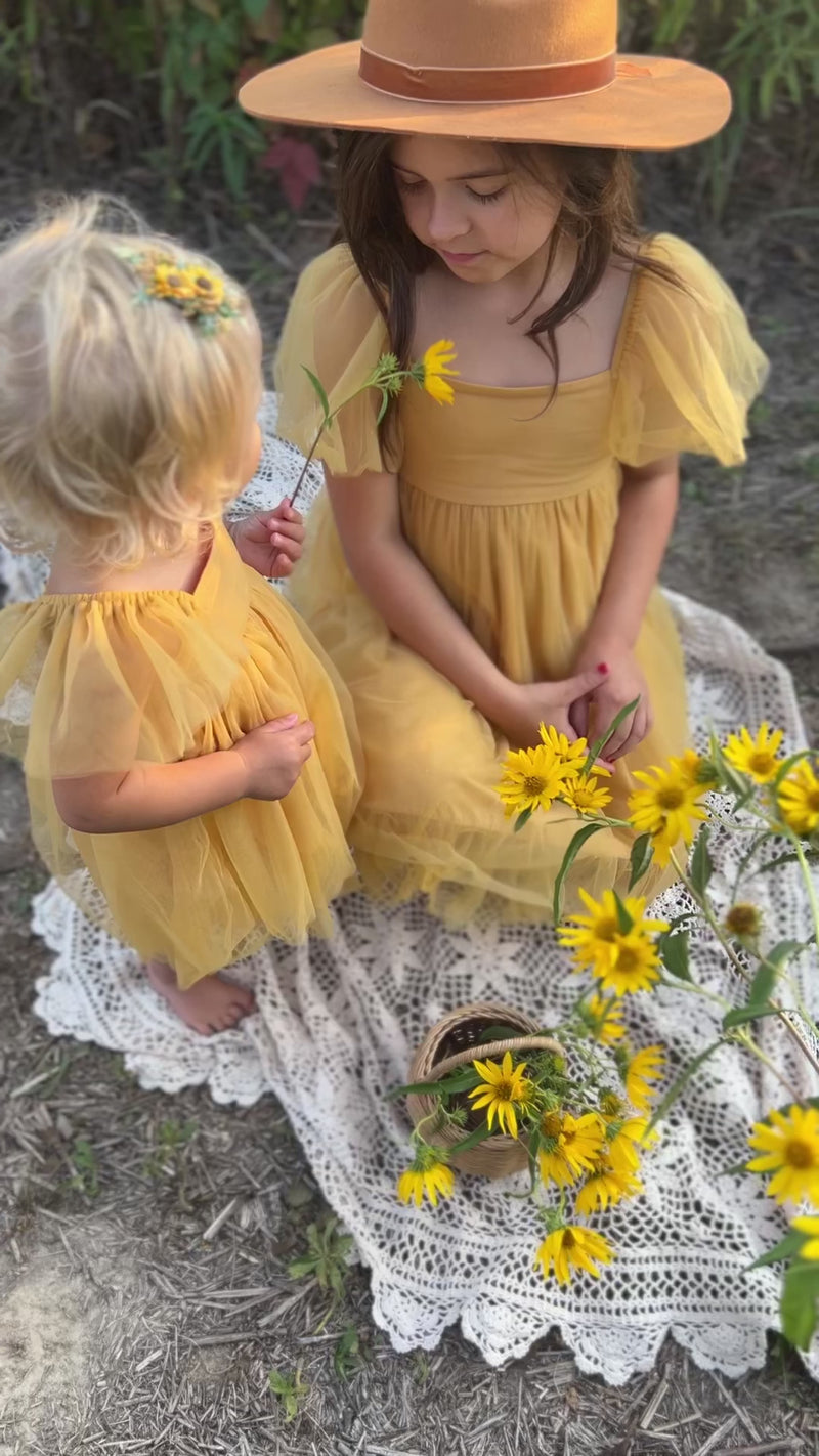 Fawn Dress (saffron tulle)