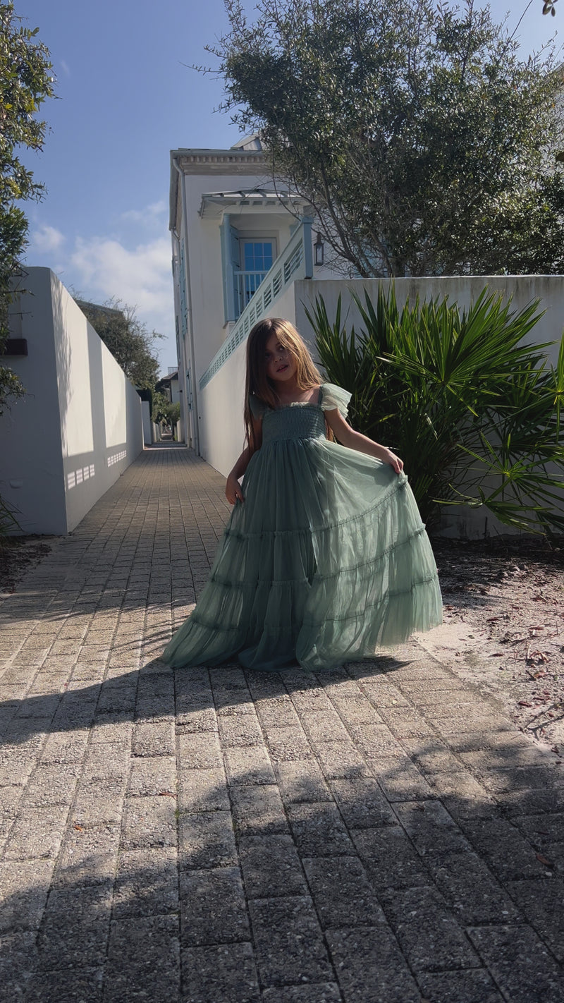 Marabella Dress (soft teal tulle)