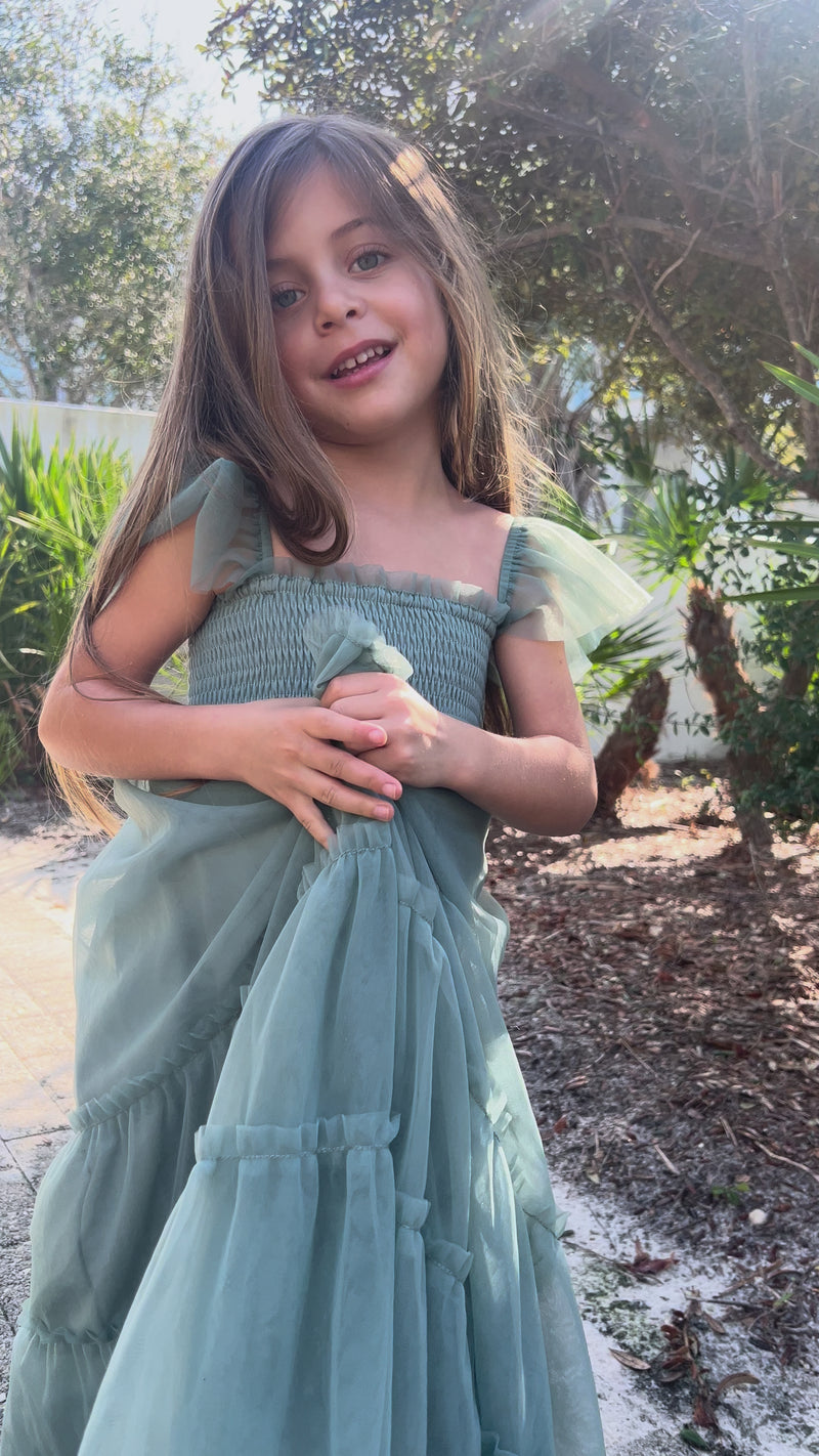 Marabella Dress (soft teal tulle)
