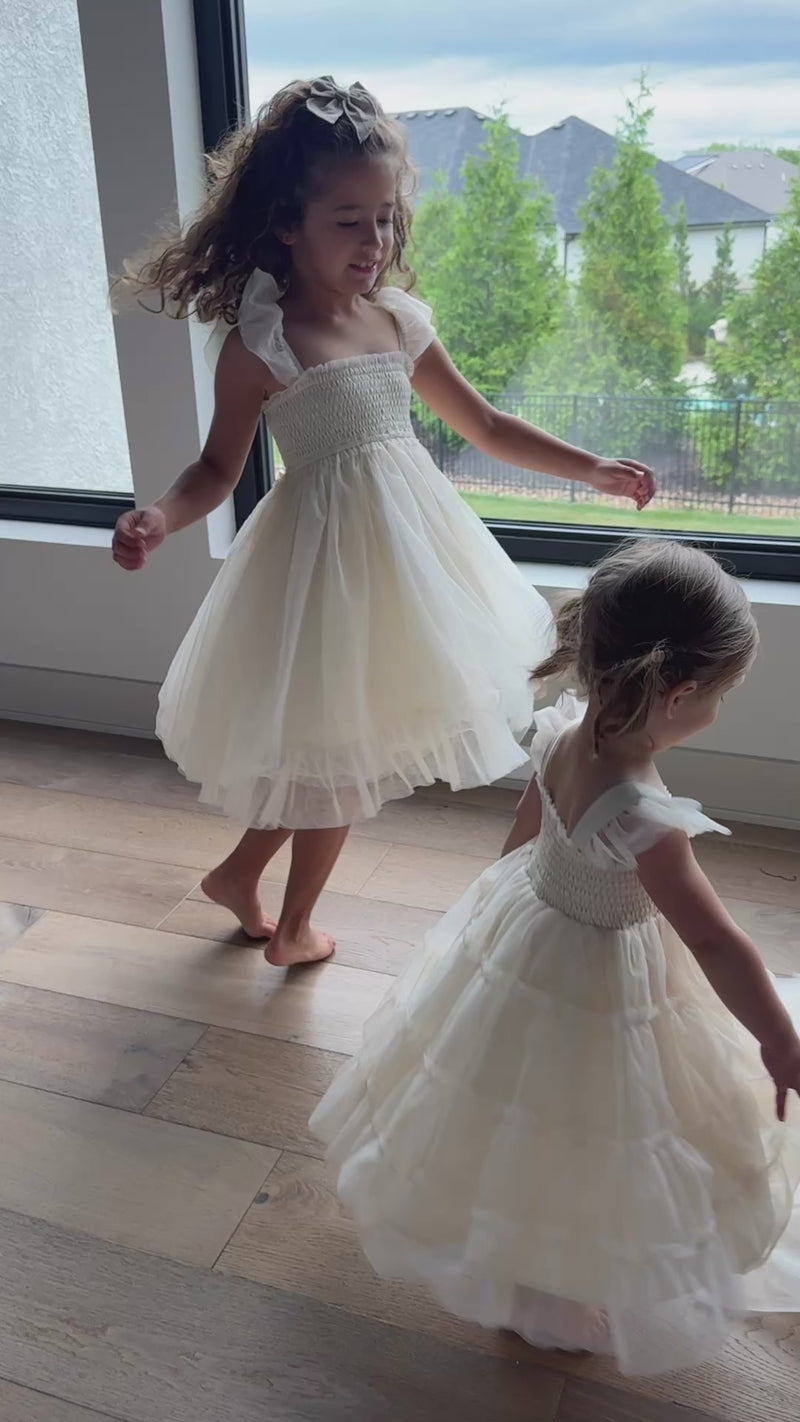 Pia Dress (antique ivory tulle)