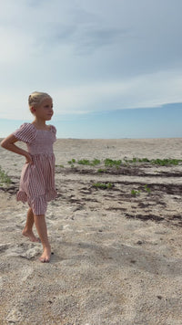 SS Girl's Dress Karina Dress (brown gingham)