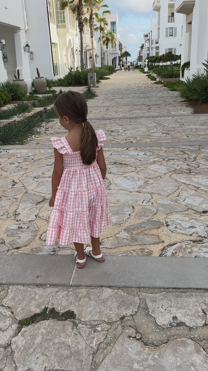 Pia Dress (pink gingham)