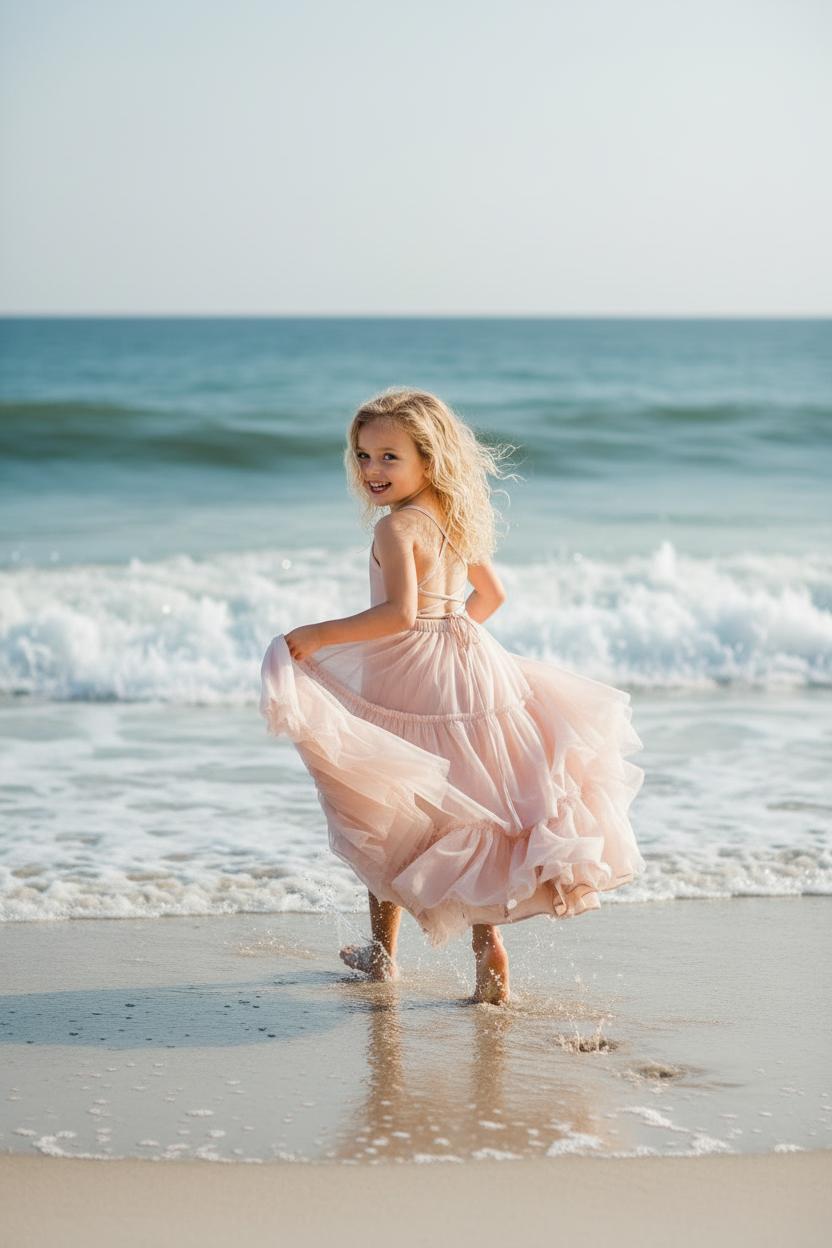 INDIE BLUE Dresses Wendy Dress (soft pink tulle)