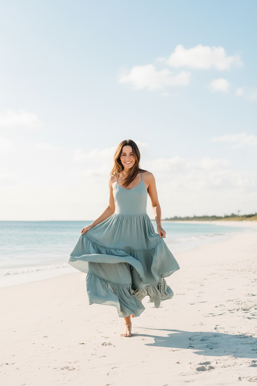 Running toward camera