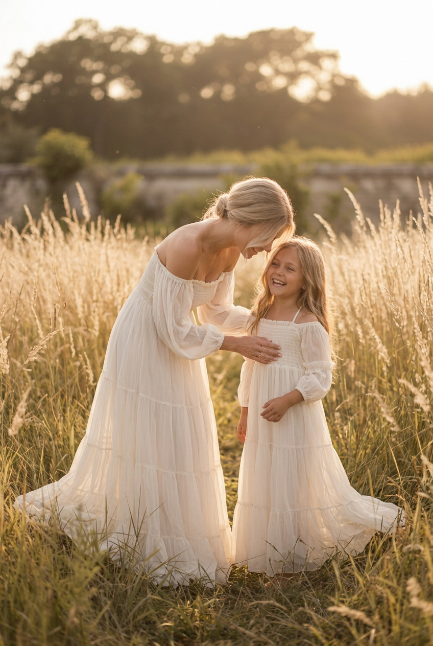 SS Girl's Dress Pippa Maxi (natural tulle)