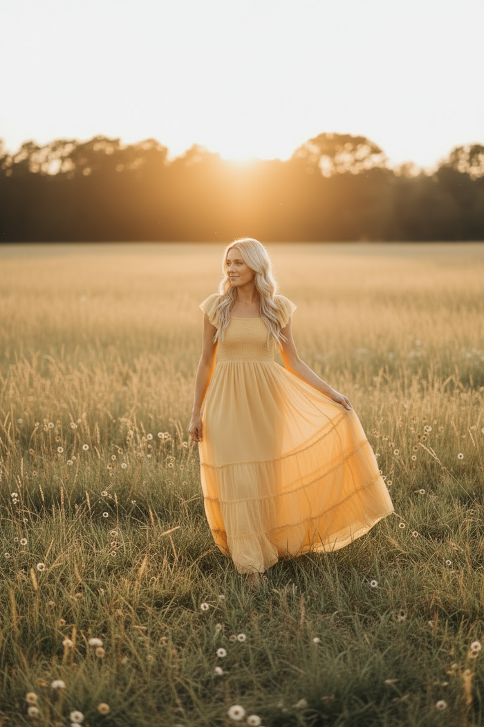 INDIE BLUE Women Women's Marabella Dress (saffron tulle)