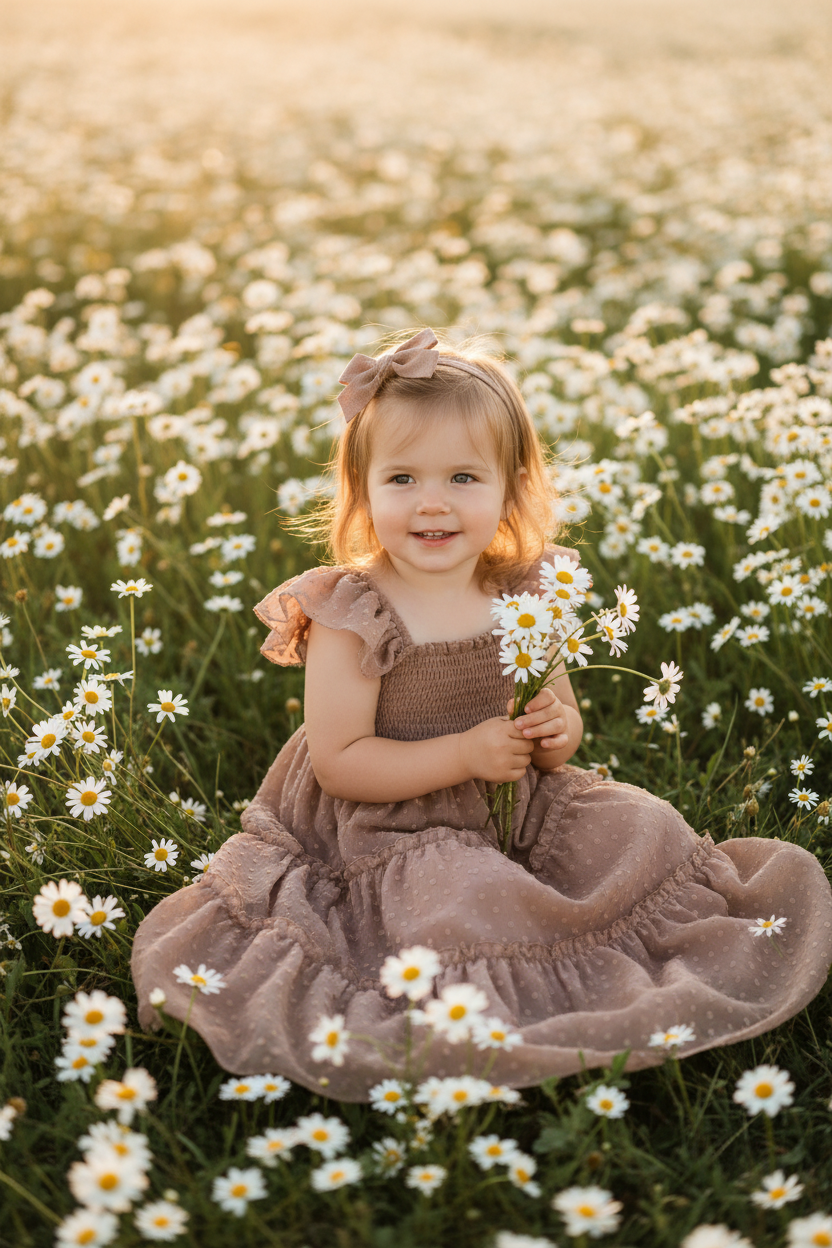 INDIE BLUE Dresses Marabella Dress (mocha swiss dot)