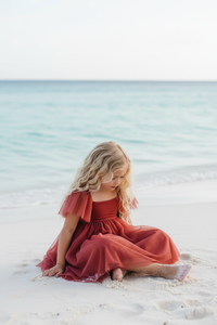 INDIE BLUE Dresses Fawn Dress (venetian red tulle)