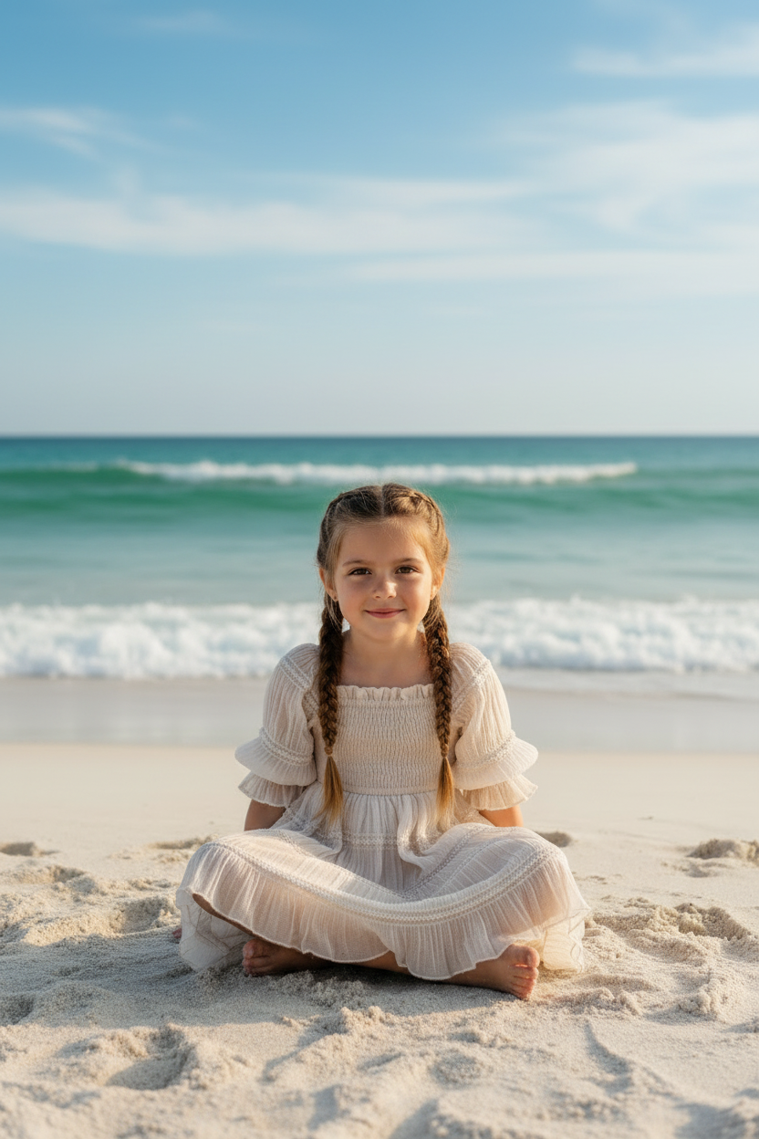 INDIE BLUE Dresses Karina Dress (natural chiffon)