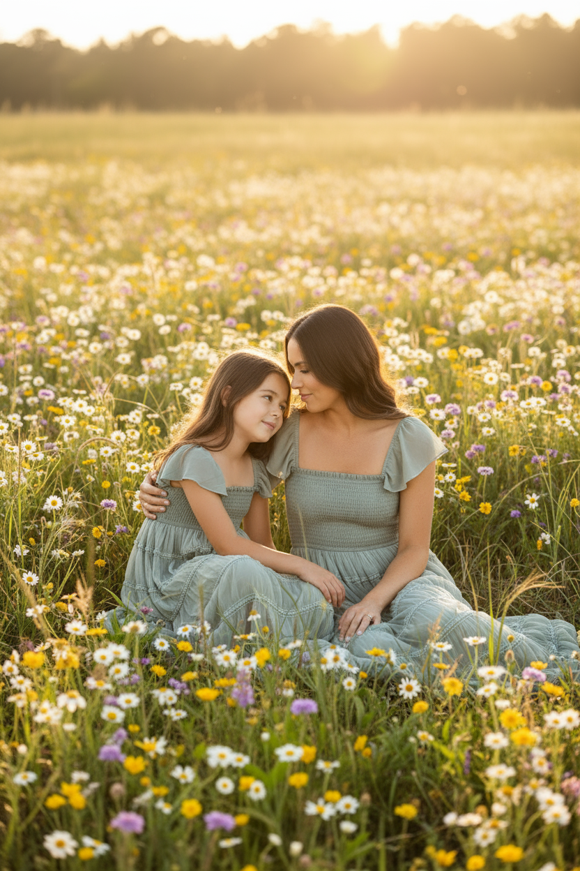 INDIE BLUE Dresses Marabella Dress (sage chiffon)