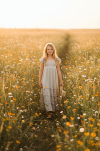 INDIE BLUE Dresses Marabella Dress (soft gray muslin)