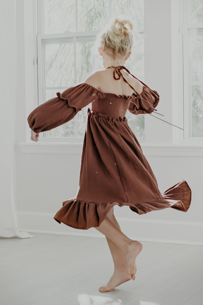 Pippa Dress (mocha muslin)