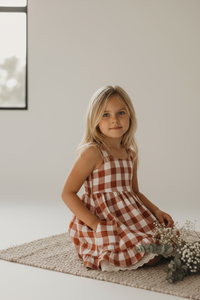 INDIE BLUE Dresses Tilly Pocket Dress (checkered spice)