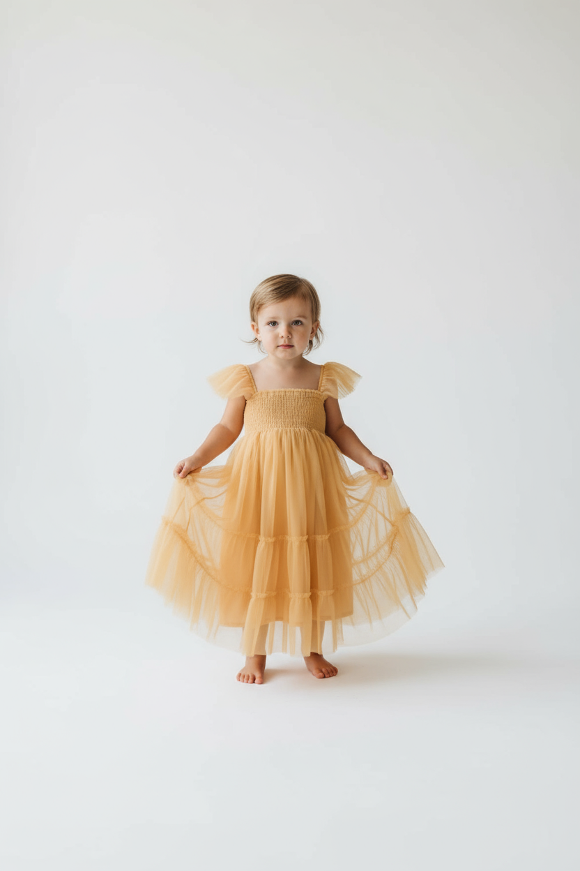 INDIE BLUE Dresses Marabella Dress (saffron tulle)