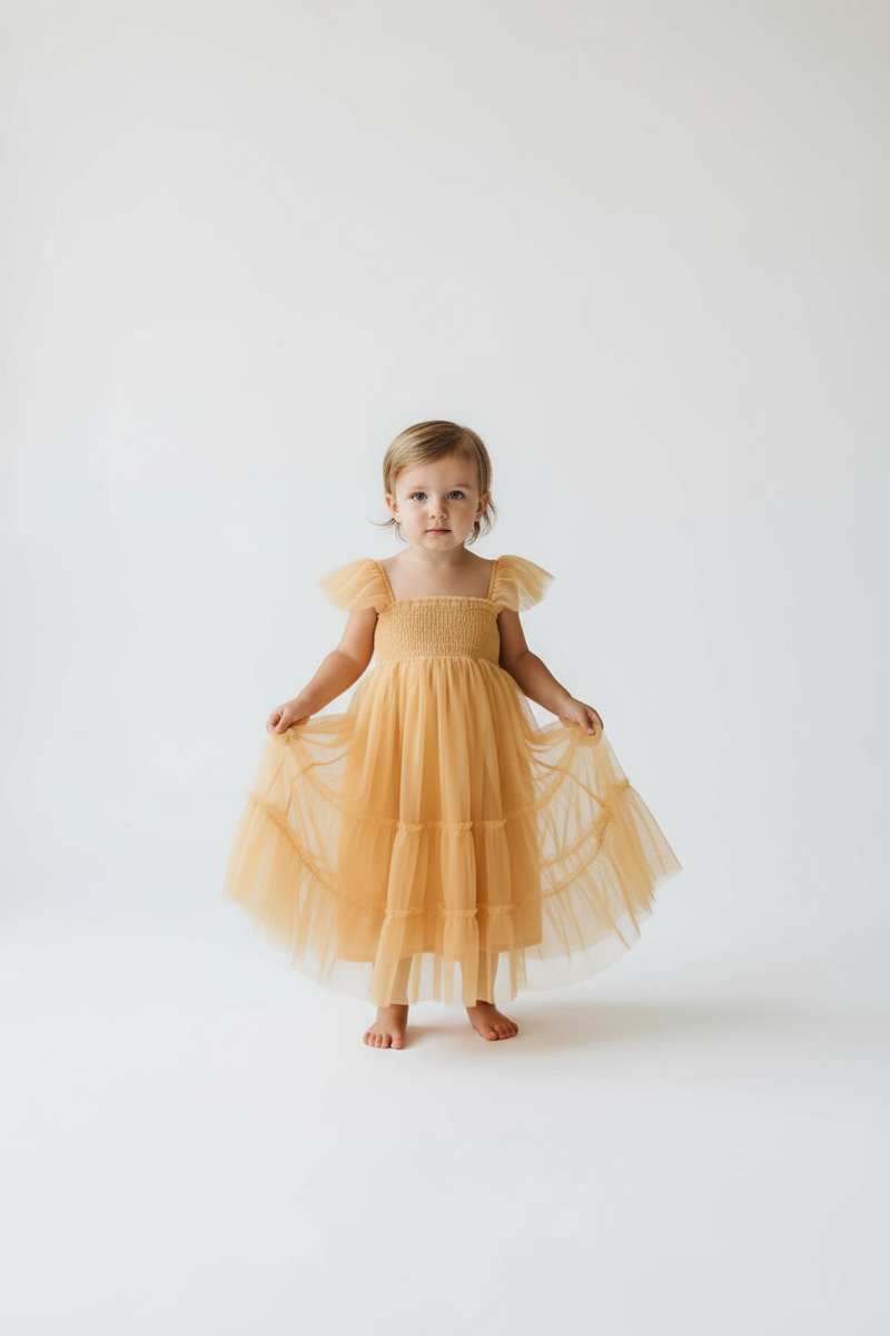 INDIE BLUE Dresses Marabella Dress (saffron tulle)