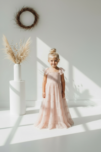 INDIE BLUE Dresses Marabella Dress (soft pink chiffon)