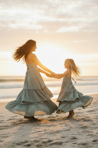 Twirling backlit - hair down