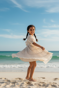 INDIE BLUE Dresses Karina Dress (natural chiffon)