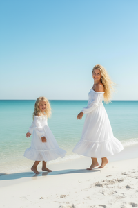 INDIE BLUE Dresses Pippa Dress (white muslin)