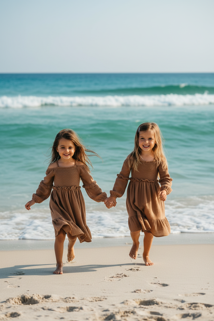 INDIE BLUE Dresses Pippa Dress (mocha muslin)