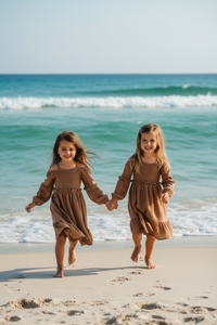 INDIE BLUE Dresses Pippa Dress (mocha muslin)