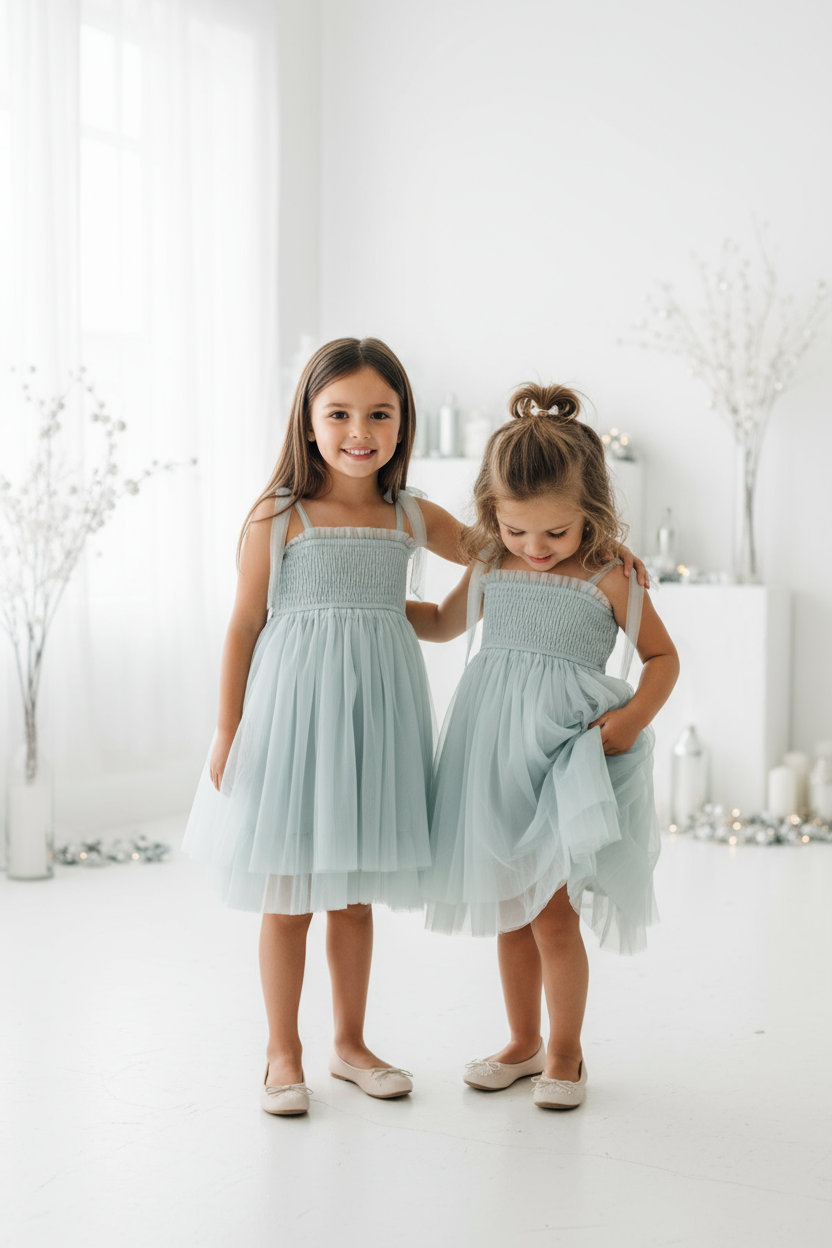 INDIE BLUE Dresses Isa Dress (airy blue tulle)