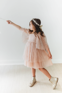 INDIE BLUE Dresses Uma Dress (sequin pink tulle)