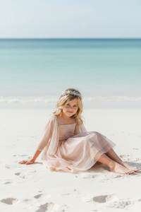 INDIE BLUE Dresses Uma Dress (sequin pink tulle)