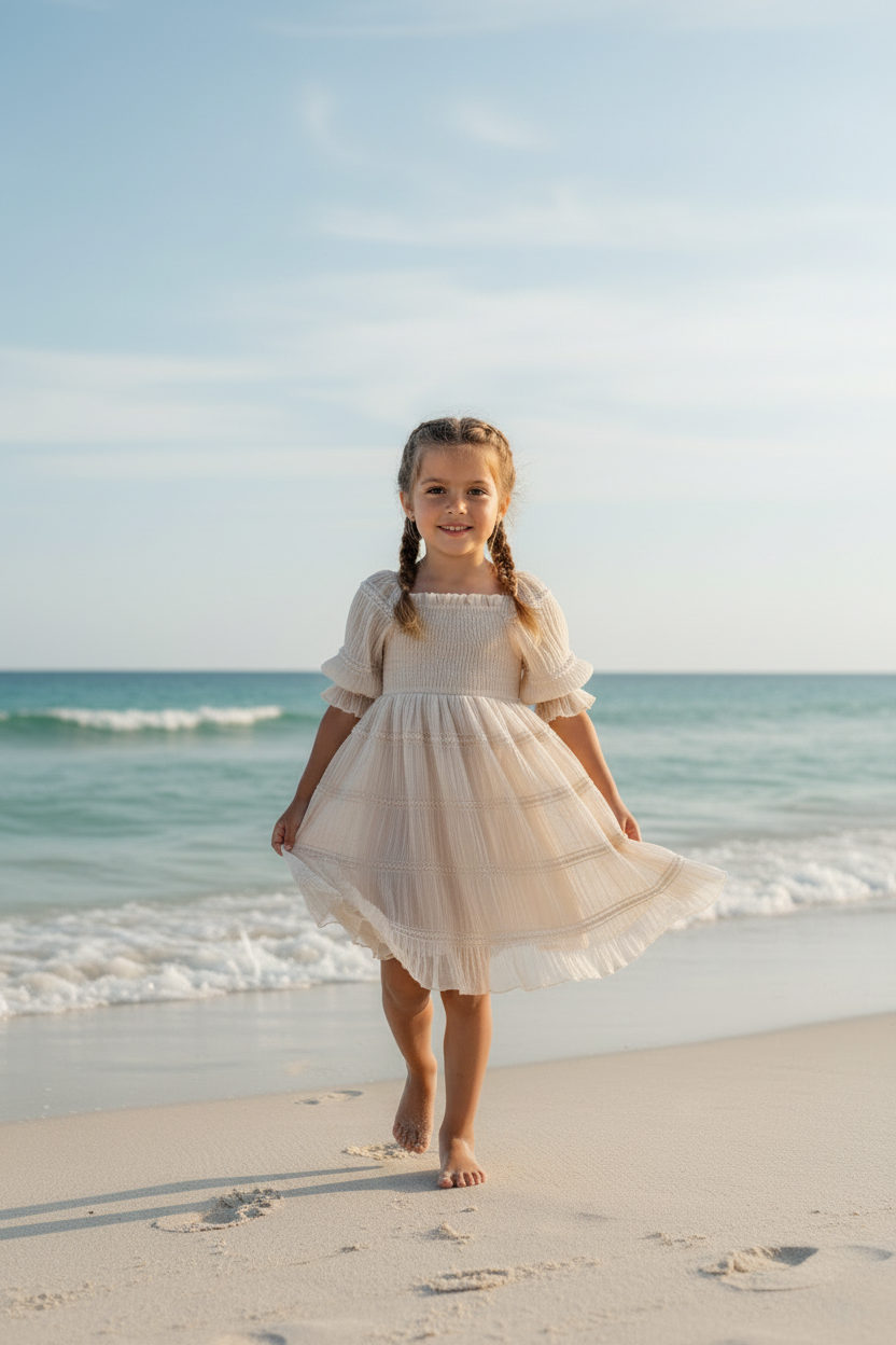 INDIE BLUE Dresses Karina Dress (natural chiffon)