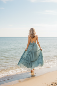 Walking along shoreline