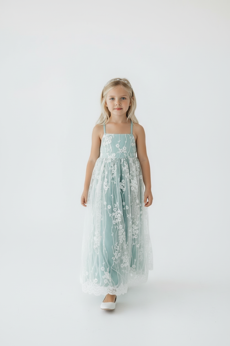INDIE BLUE Dresses Fiona Lace Dress (coastal blue)