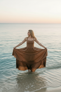 INDIE BLUE Women Women's Wendy Dress (mocha muslin)