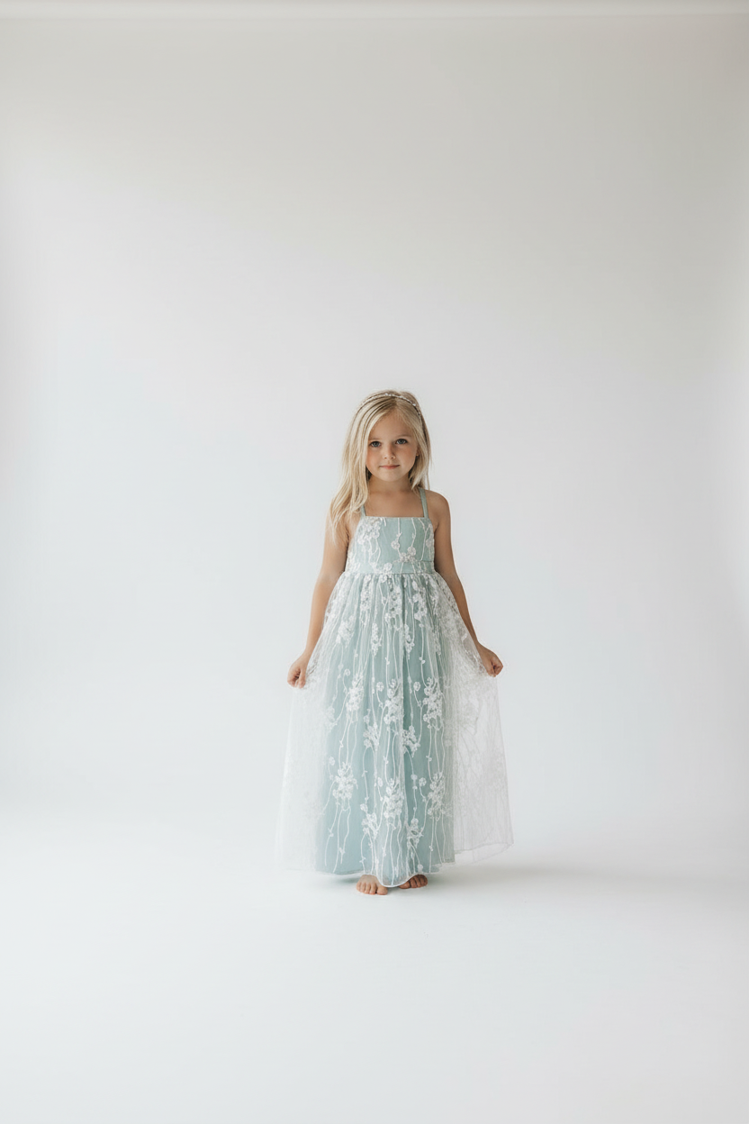 INDIE BLUE Dresses Fiona Lace Dress (coastal blue)