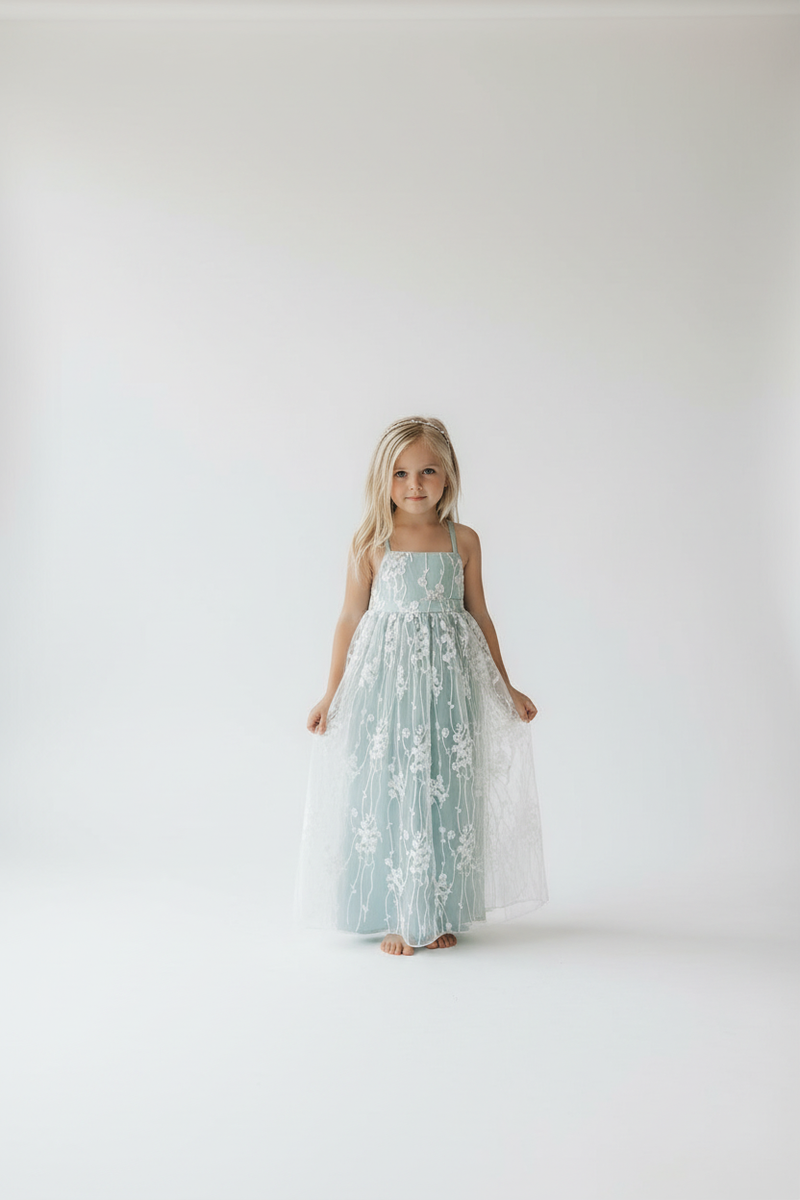 INDIE BLUE Dresses Fiona Lace Dress (coastal blue)
